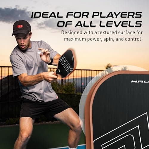 Selkirk Sport SLK Halo Raw Carbon Fiber Pickleball Paddle | Designed in The USA | Choose from The T700 Raw Carbon Fiber Power, The 18k Ultraweave Control, or The Kevlar Linkweave Thermoformed Pro