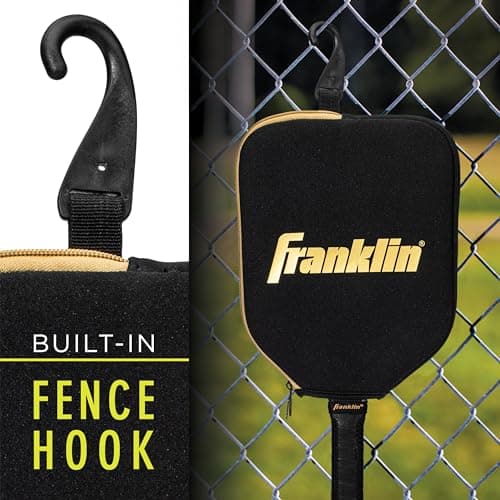 Franklin Sports Pickleball Paddle Cover - Protective Padded Cover with Fence Hook - Universal Size Paddle Case