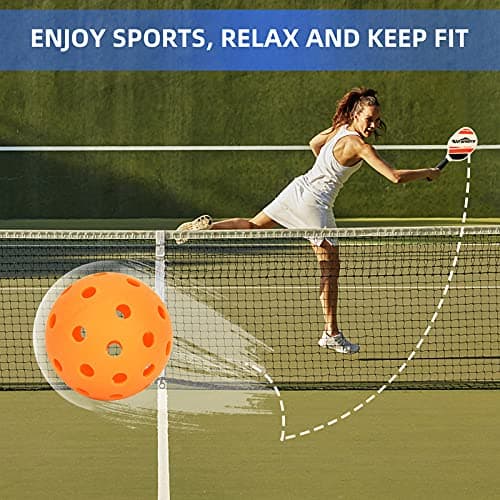 Wooden Pickleball Paddles Set 2 - Win SPORTS Beginner Racket,Pickle Ball Paddles with 2 Paddles,4 Balls and 1 Carry Bag,Durable and Classic (Choose Black and Wooden Version)