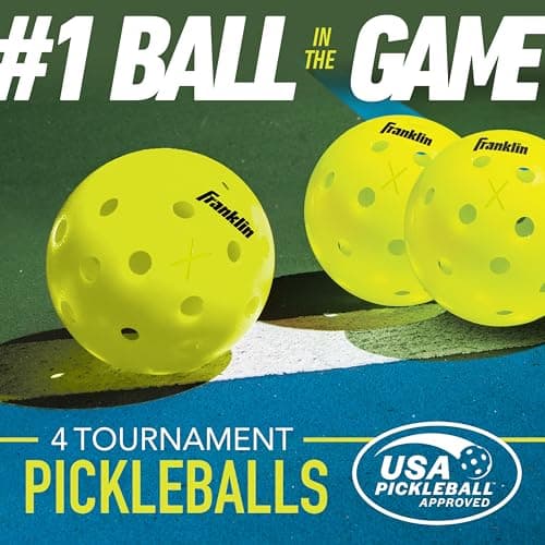 Franklin Sports Beginner Pickleball Sets - 2 + 4 Player Sets - Aluminum Paddles + X-40 Pickleballs - USA Pickleball (USAPA) Approved