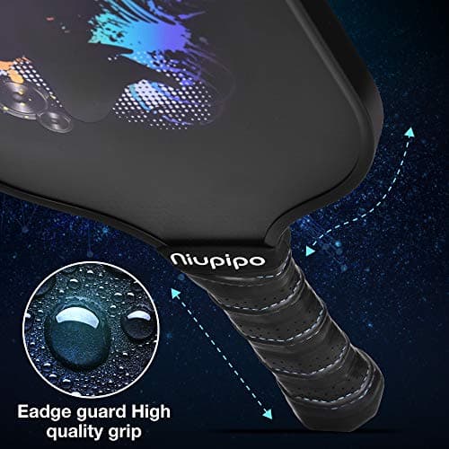 niupipo Pickleball Paddles Set of 2/4/1, USAPA Approved Graphite Carbon Fiber Pickleball Rackets, Polypropylene Honeycomb Core, Cushion 4.72In Grip, Bag/Cover, Pickle Ball Paddle Set for Men Women