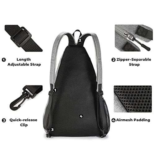 A11N SPORTS Pickleball Bag, Reversible Crossbody Sling Bag/Backpack for Women Men