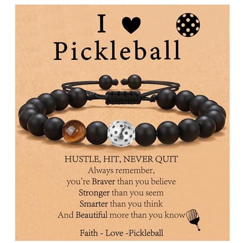 Bracelet Gifts for Pickleball Lovers - Women & Men, Bead Bracelet Accessories Jewelry