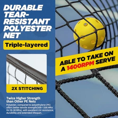 Pickleball Net Portable Outdoor Pickleball Net for Driveway 22ft Portable Pickle Ball Net Set with 4 Pickle Balls, Ball Holder, Lines Court Markers, Carrying Bag, 22ft Outdoor Pickle Ball Set with Net