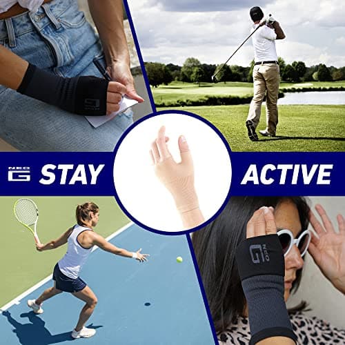 Neo-G Wrist and Thumb Support for Arthritis, Joint Pain, Tendonitis, Sprain - Wrist Brace Wrist Compression Hand Support - L - Beige
