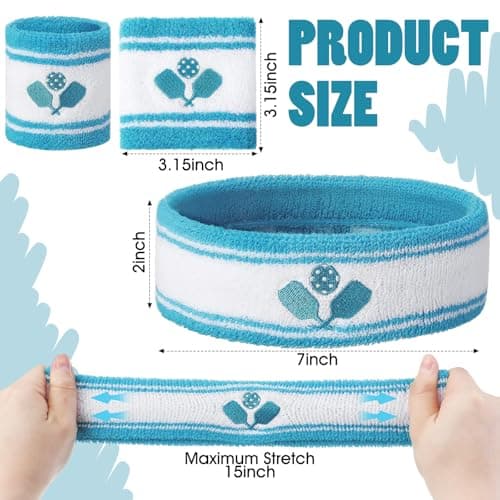 3 Pcs Dink Ball Gifts Set Headband Wristband Gift Set Accessories for Woman Men Fun