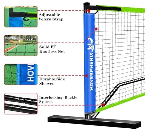 22FT Regulation Size Pickleball Net for Driveway, Outdoor Balls and Portable Carry Bag, Weather Resistance Strong Steel Frame