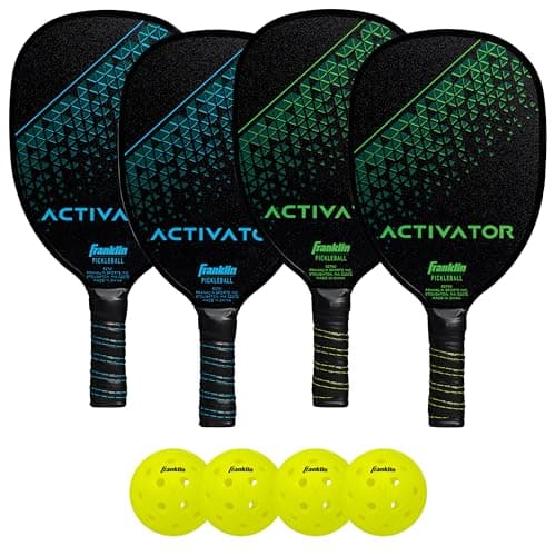 Franklin Sports Pickleball Paddle and Ball Set - Wooden Pickleball Rackets + Pickleballs - Activator - USA Pickleball (USAPA) Approved