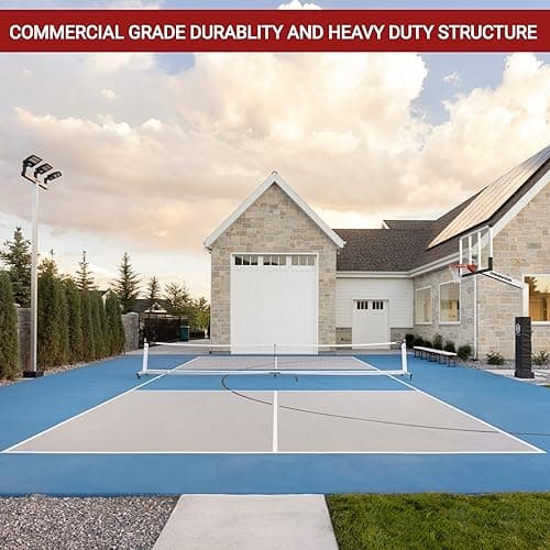 Dominator Standard Portable Pickleball Net - Heavy Duty Indoor/Outdoor Portable Regulation Pickleball Net - USAPA Compliant Net - Includes Rolling Carry Bag & Locking Wheels