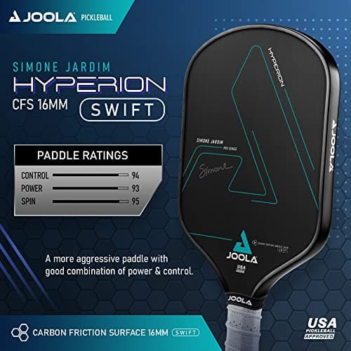 JOOLA Professional Pickleball Paddles – Raw Carbon Fiber Surface – Built for Spin, Speed & Control – Hyperion, Solaire, Perseus & Scorpeus – Swift & Standard Models – USAP Approved – Tournament-Level