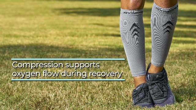 Rymora Calf Compression Sleeves Men Women - Leg Compression Sleeve Footless Socks - Shin Splint Relief Fitness Running
