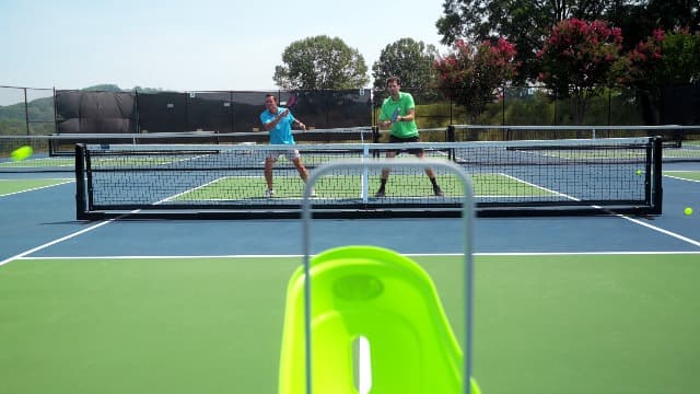 Pickleball Machine – Full-Featured – Adjustable Topspin, Backspin, & Lobs, Random Oscillation, Ball Speed (20-60MPH), Lightweight & Portable, Holds 125 Balls, with Multi-Function Remote