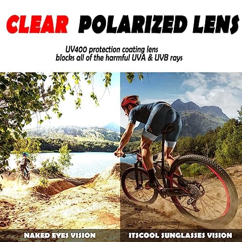 Polarized Sports Sunglasses with 5 Interchangeable Lenses for Men Women Softball Baseball Pickleball Cycling Glasses
