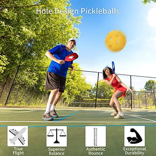 XS XSPAK Pickleball Paddles Sets, USAPA Graphite Face/Carbon Fiber and Polypropylene Honeycomb Core, Anti-Slip Sweat-Absorbing Soft Cushion Grip, Pickleball Set of 2 with 2-4 Balls and 1 Bag/Backpack