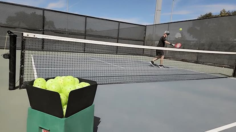 Pickleball Tutor Mini with Oscillator. Made in USA by #1 Pickleball Machine Company.