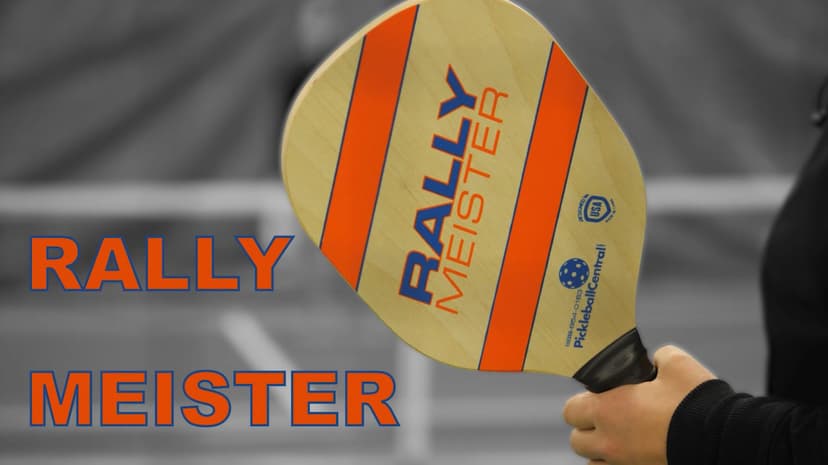 Rally Meister Beginner Wood Pickleball Paddle Set for 4 Players (4 Paddles + 4 Outdoor Pickleballs + Drawstring Bag + Rules/Strategy Guide)