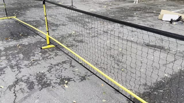 Portable Pickleball Net for Driveway, 22 FT Regulation Size & 11 FT Half Court Size Pickle Ball Net with Ball Collector, 2-in-1 Pickle Ball Net with Carry Bag for Garages Backyard