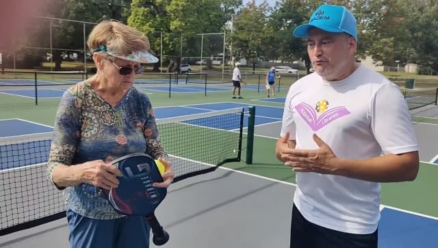 QOGIR Pickleball Ball Retriever: Easy Pick Up Without Bending Over, Fits Any Paddle