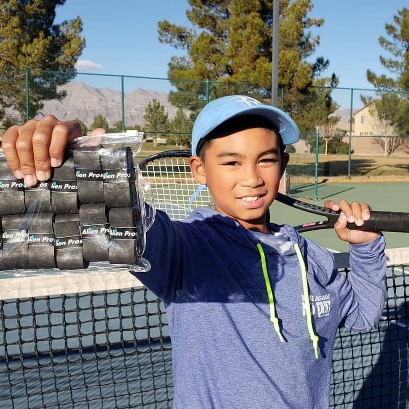 ALIEN PROS Tennis Racket Grip Tape - Precut and Dry Feel Tennis Grip - Tennis Overgrip Grip Tape Tennis Racket - Wrap Your Racquet for High Performance