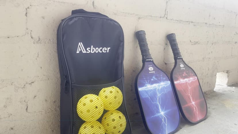 Pickleball Paddles, USAPA Approved Pickleball Paddles Set of 2, Fiberglass Surface Pickleball Set, 4 Pickleball Balls, 2 Cooling Towels, Pickleball Bag, Pickleball Paddle Gifts for Men Women