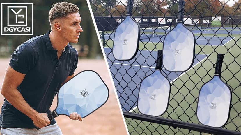 Pickleball Paddles Set of 2, 2025 USAPA Approved Pickleball Set, Fiberglass Lightweight Pickle Ball Rackets 2 Pack, 2 Outdoor Pickleball, 2 Indoor Pickleball Balls, 1 Pickleball Bag for Women and Men