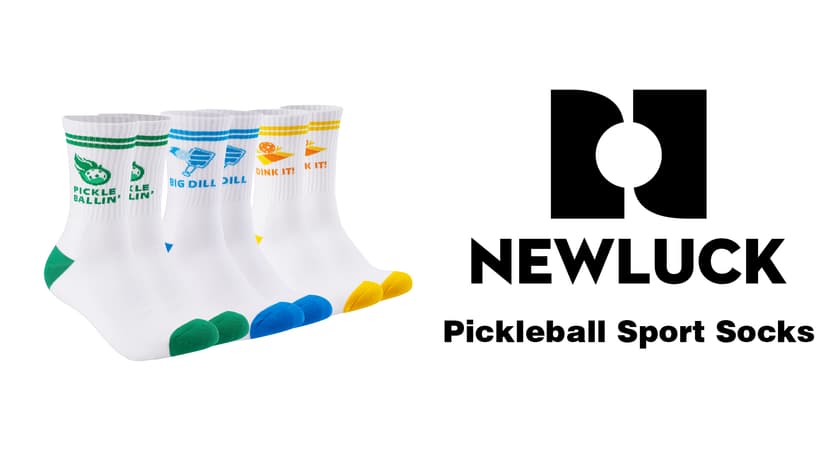 Newluck Pickleball Socks Sport,Running,Calf,Compression,Apparel,Performance Cushione,Breathable,Crew Sock for Men Women(3Pairs)