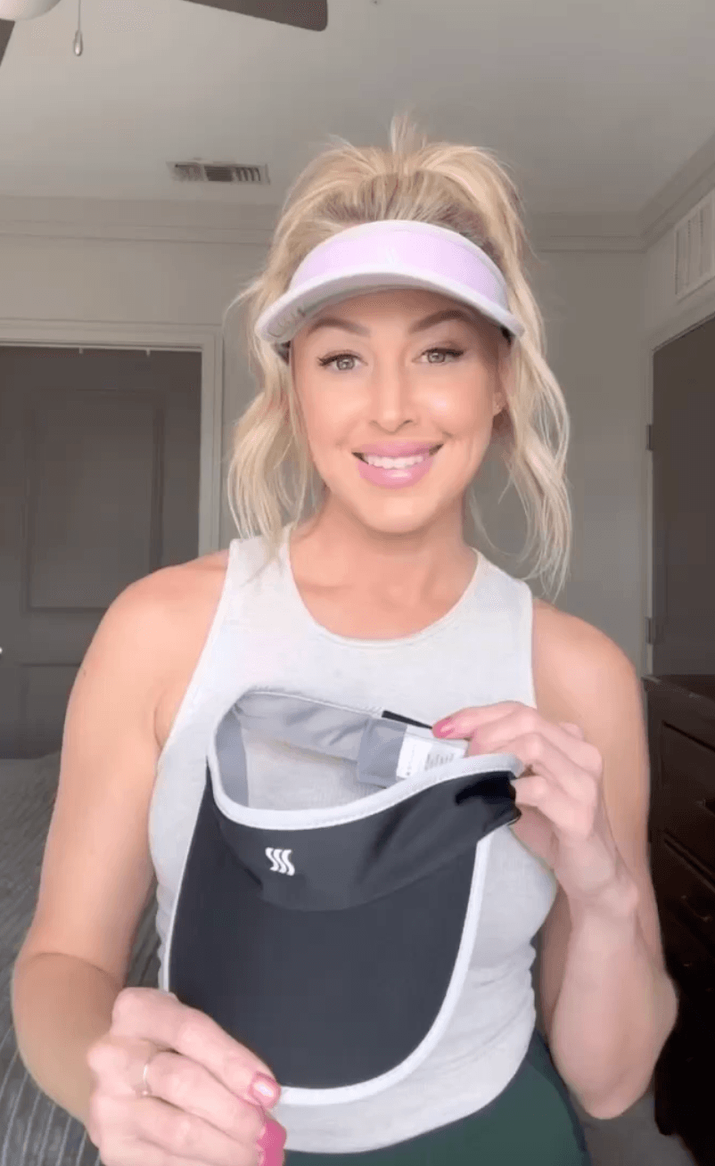 SAAKA Sport Visor for Women. Soft, Stretchy, Lightweight & Adjustable. Running, Tennis, Golf & Sports.