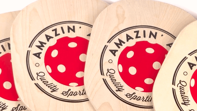 Amazin' Aces Pickleball Wood Paddles Set of 4 or 2 - Wood Pickleball Rackets for All Levels, Includes 4 Wooden Pickleball Paddles with Comfy Cushion Grip, 4 Pickleball Balls, and 1 Pickleball Bag
