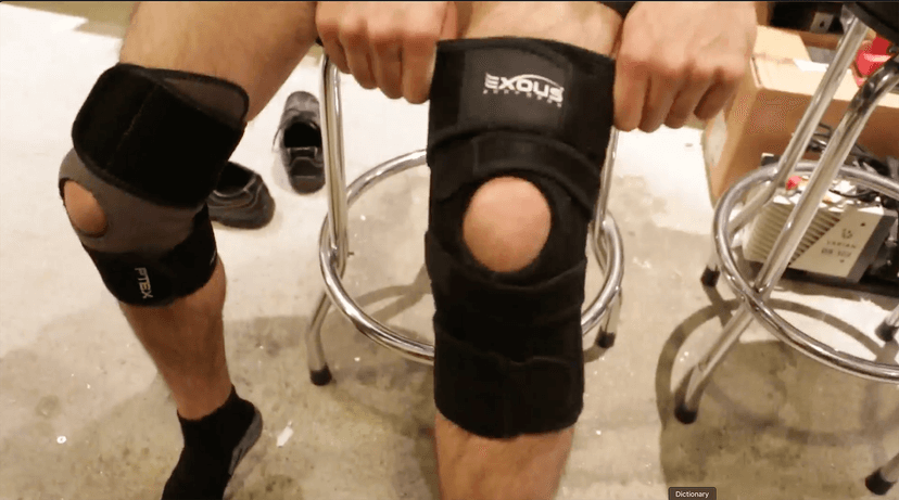 Knee Brace Meniscus Tear Support For Arthritis Acl, Mcl Pain Patented 4-way Adjustable Wraparound Strap Dual Side Stabilizer For Patella Stability Size [medium]