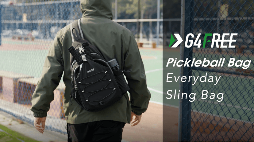 G4Free Pickleball Bag, Crossbody Sling Bag for Men Women, Pickleball Backpack, Pickle Ball Paddle Bag Gifts for Sports