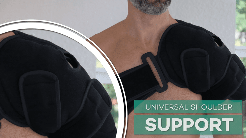 NatraCure Hot or Cold Therapy Shoulder Ice Pack Wrap, Shoulder Brace for Shoulder Pain Relief - (Heating Pad for Rotator Cuff Injuries, Surgery, Gym Injuries, Baseball, Pitching Injuries) - 6032