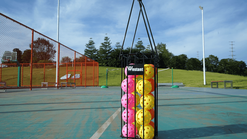 Pickleball Ball Holder Set - Large Capacity Pickleball Hopper with 20 Balls, Must-Have Pickleball Accessories for Pickleball Training, Pickleball Caddy for Pickleball Practice Equipment