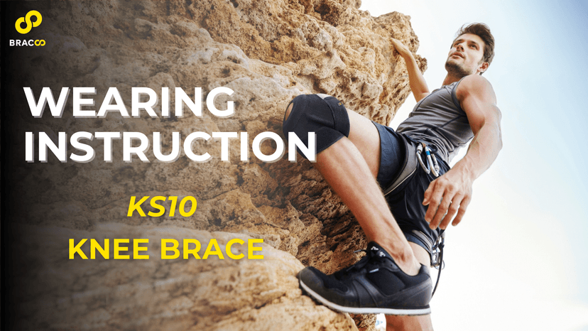 Bracoo Knee Support Brace for Men Women, Adjustable Compression Sleeve Wrap Patellar Pad Tendon - Arthritis Pain, meniscus tear, Injury Recovery, Running, Workout, KS10