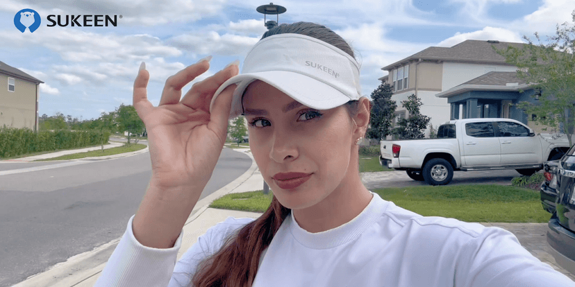 Sukeen Sports Sun Visor Men Women Lightweight Packable Cooling Stretchy Visor Hat for Running, Tennis, Golf