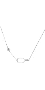 Pickleball Lariat Plus Paddle Necklace - 18k Gold Plate Pickleball Necklace for Women, Pickleball Jewelry, Christmas Gift for Pickleball Lovers