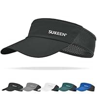 Sukeen Sports Sun Visor Men Women Lightweight Packable Cooling Stretchy Visor Hat for Running, Tennis, Golf