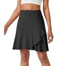 G4Free 15"/20" Tennis Skirts for Women Golf Skorts with Pockets High Waist Ruffle Athletic Skirt Inner Shorts