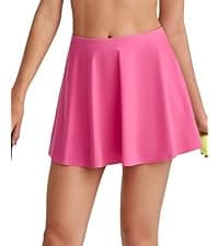 G4Free 15"/20" Tennis Skirts for Women Golf Skorts with Pockets High Waist Ruffle Athletic Skirt Inner Shorts