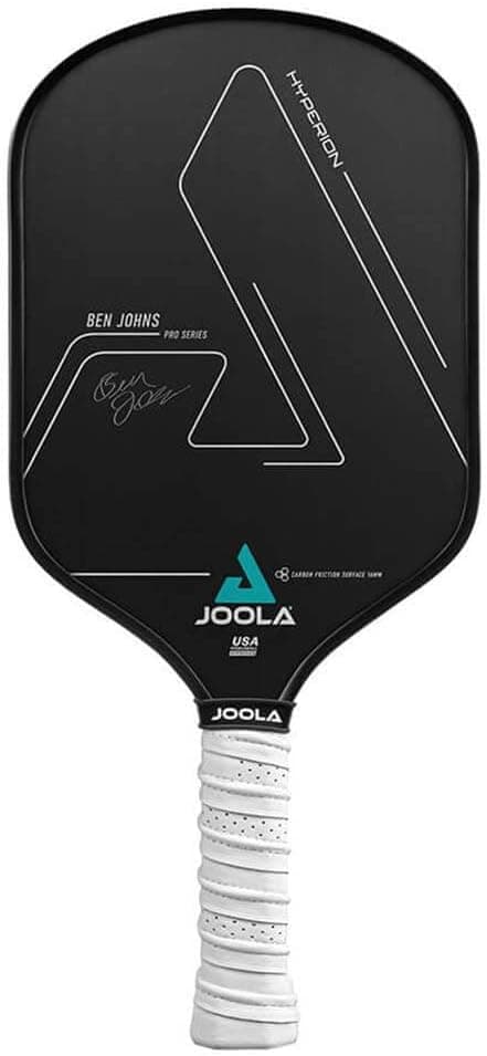 JOOLA Ben Johns Hyperion Pickleball Paddle - Carbon Surface & Sure-Grip Elongated Handle - Increased Power and Spin - Carbon Fiber Pickleball Paddle - Honeycomb Polypropylene Core - USAPA Approved