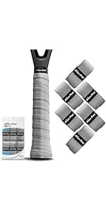 ALIEN PROS Tennis Racket Grip Tape - Precut and Dry Feel Tennis Grip - Tennis Overgrip Grip Tape Tennis Racket - Wrap Your Racquet for High Performance