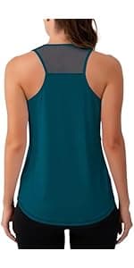 Aeuui Womens Workout Tops for Women Racerback Tank Tops Mesh Yoga Shirts Athletic Running Tank Tops Sleeveless Gym Clothes