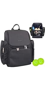 Pickleball Bag for Men and Women - Fits 2 to 4 Paddles - Shoe Compartment, Fence Hook, Storage Pockets for Water Bottles, Pickleballs, Clothing, Racquet/Paddle Storage - Pickle Ball Backpack