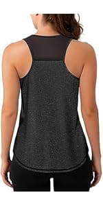 Aeuui Womens Workout Tops for Women Racerback Tank Tops Mesh Yoga Shirts Athletic Running Tank Tops Sleeveless Gym Clothes