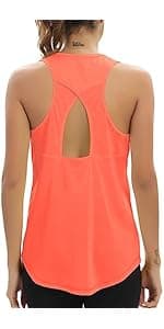 Aeuui Womens Workout Tops for Women Racerback Tank Tops Mesh Yoga Shirts Athletic Running Tank Tops Sleeveless Gym Clothes