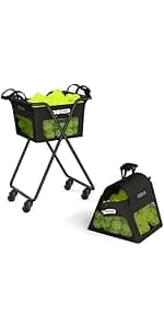 GoSports Ball Caddy with Wheels - Portable Cart holds 140 Pickleballs or 175 Tennis Balls