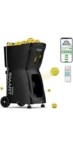 PP Smart PRO Pickleball Machine - 85+ Ball Capacity, 4-6hr Battery, 20-120km/h Speed, 26M Range, App & Remote Control, 5-45° Angle - Perfect for Training, Club & School Coaching