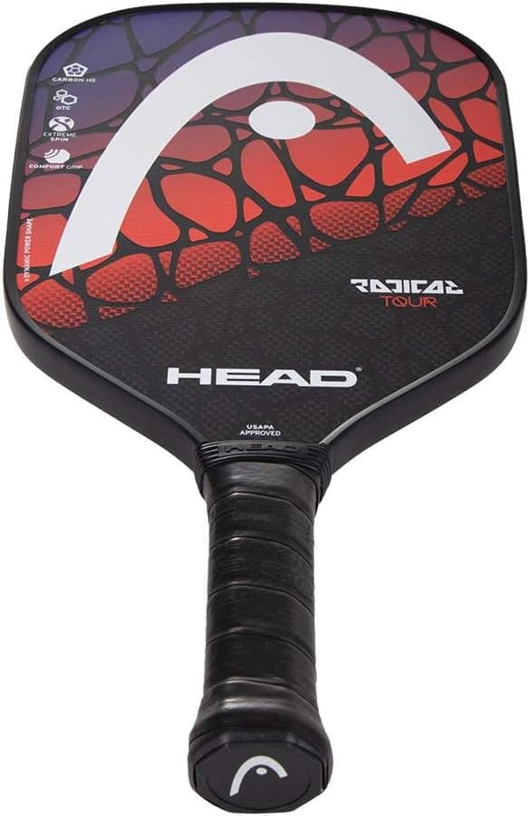 HEAD Graphite Pickleball Paddle - Radical Tour Lightweight Paddle w/ Honeycomb Polymer Core & Comfort Grip