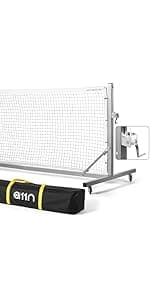 A11N Sports Pro Pickleball Net with Wheels and Hand Winch, Tournament Regulation Size, Anti-Sag Design, Perfect for Outdoor Court & Indoor Gym Floor