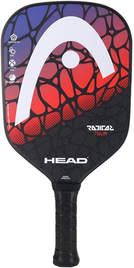 HEAD Graphite Pickleball Paddle - Radical Tour Lightweight Paddle w/ Honeycomb Polymer Core & Comfort Grip
