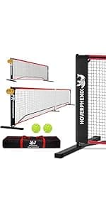 Pickleball Set with Net for Driveway, Portable Regulation Size Pickleball Net System with Paddle Set of 4, Outdoor Pickleballs, Carry Bag, Weather Resistant Metal Frame